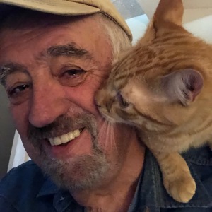 Richard and his cat.